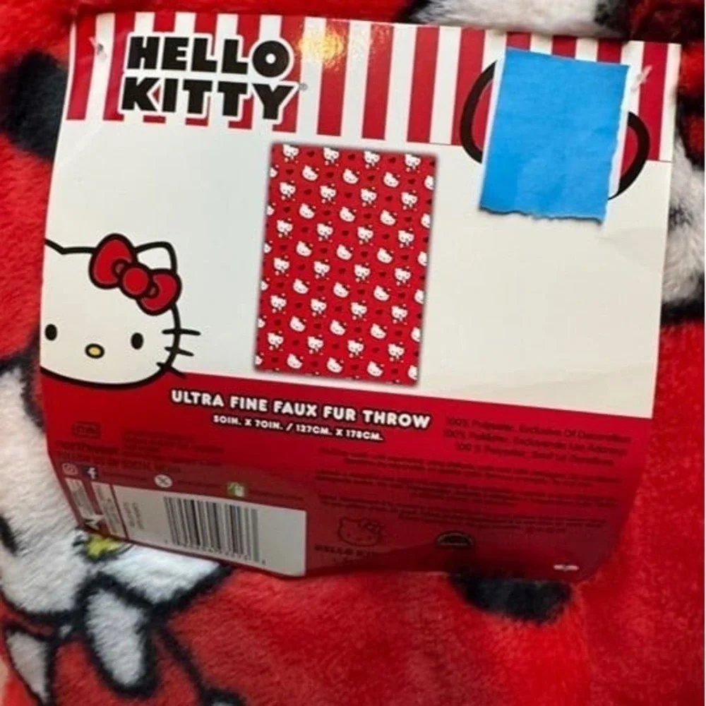 New Hello Kitty Valentines Day Ultra Fine Faux Fur Throw - Hello Kitty Cute Hear